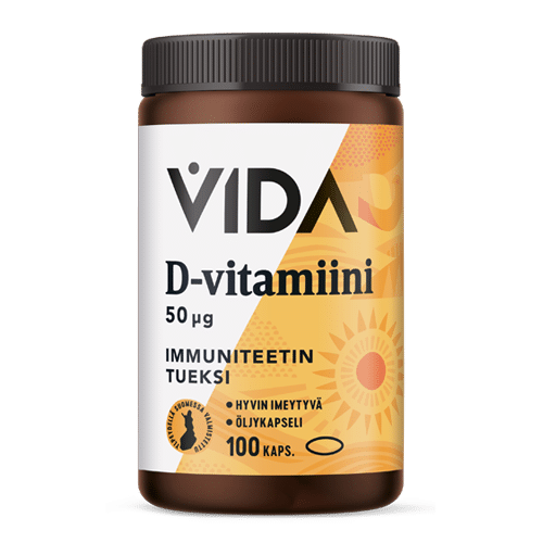 Vida D-vitamiini 50µg 100kaps