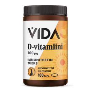 Vida D-vitamiini 100 mikrog 100kaps