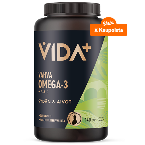 Vida+ Vahva Omega-3 + A & E sydän ja aivot