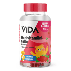 Vida Monivitamiini Nalle Mansikka 120 kpl