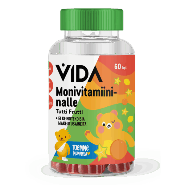 Vida Monivitamiini nalle TuttiFrutti lasten vitamiini