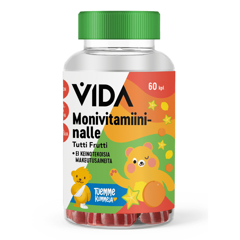 Vida Monivitamiini nalle TuttiFrutti lasten vitamiini