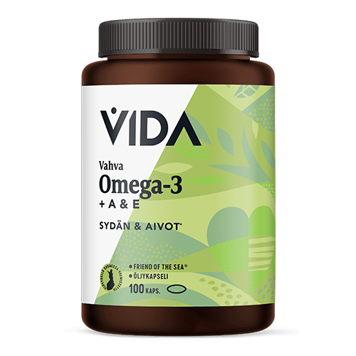Vida Vahva Omega-3 + A & E sydän ja aivot